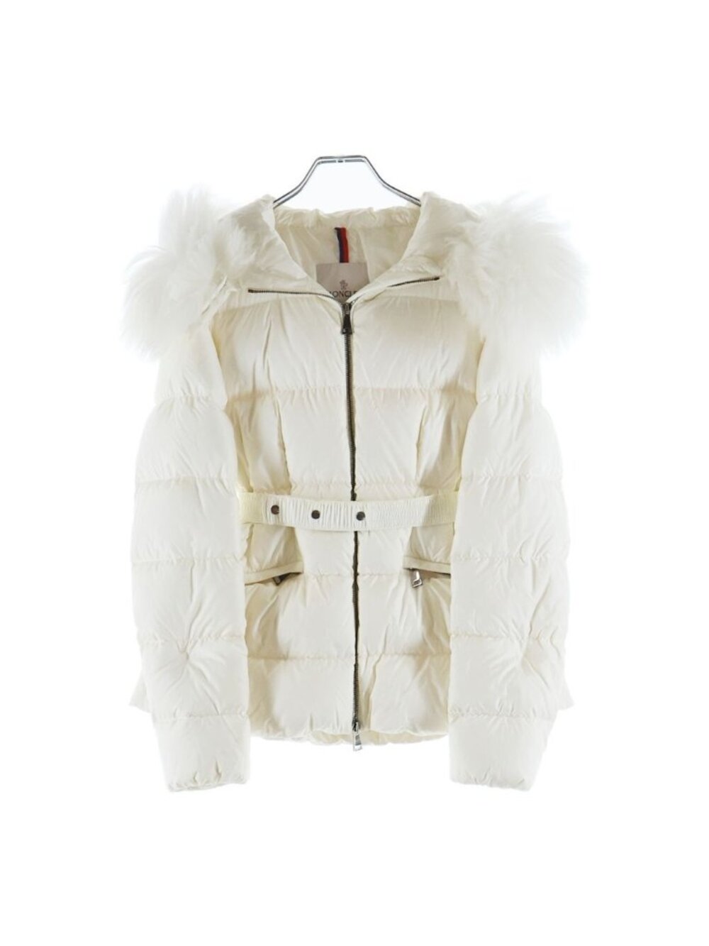 Moncler Boed Short Down Jacket Fur Neck White 0
